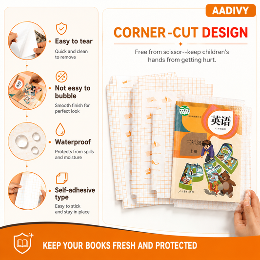 PACK OF 30 TRANSPARENT WATER PROOF BOOK COVER